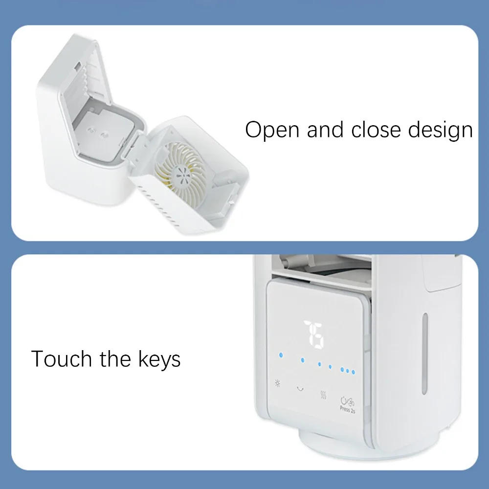 Description Picture 5 of item4-IN-1 Portable Air Conditioners,700ml Tank Mist Air Cooler,3 Speed Personal Mini Fan With Handle,Summer for Home Office Camping