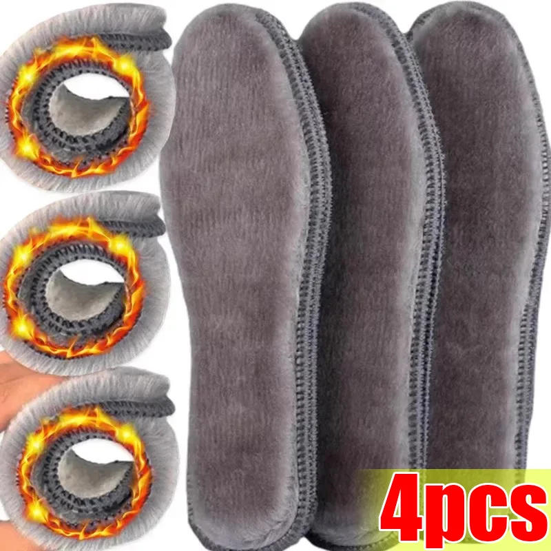 Description Picture 2 of item2/4pcs Self Heating Insoles Thermostatic Thermal Insole Faux Rabbit Fur Insole Winter Boots Pad Sole Thermal Insoles Plush Pads