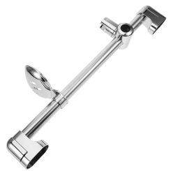 Shower Slide Bar Adjustable Handheld Shower Head Holder Wall Mount Shower Head Holder Bar with Soap Tray