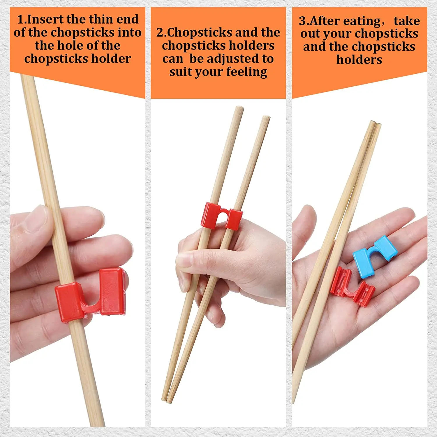 Description Picture 6 of item5/8PCS Reusable Chopstick Helpers Training Chinese Chopsticks Trainer Holder for Adouts Beginner Trainers or Learner