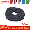 R18 Cable Chains 7x7 mm Bridge Type Non-Opening Plastic Towline Transmission Drag Chain for CNC Machine