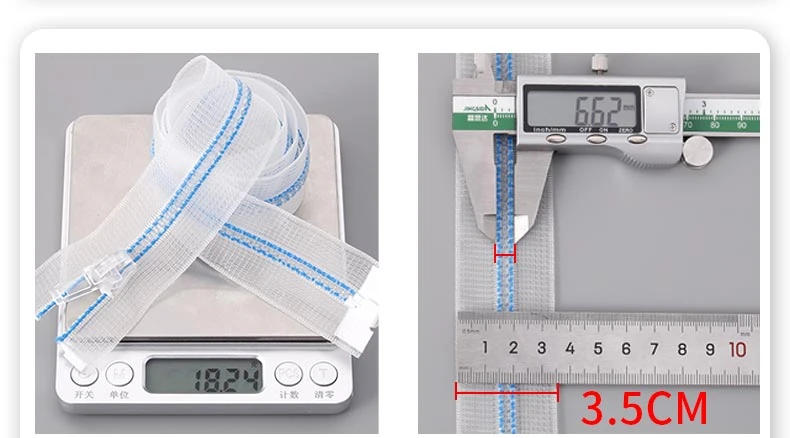 Description Picture 4 of item1/2PCS 20/80cm 5# Resin Zippers Transparent Open Close End Plastic Puller Zipper For Sewing Jacket Clothes Bags Accessories