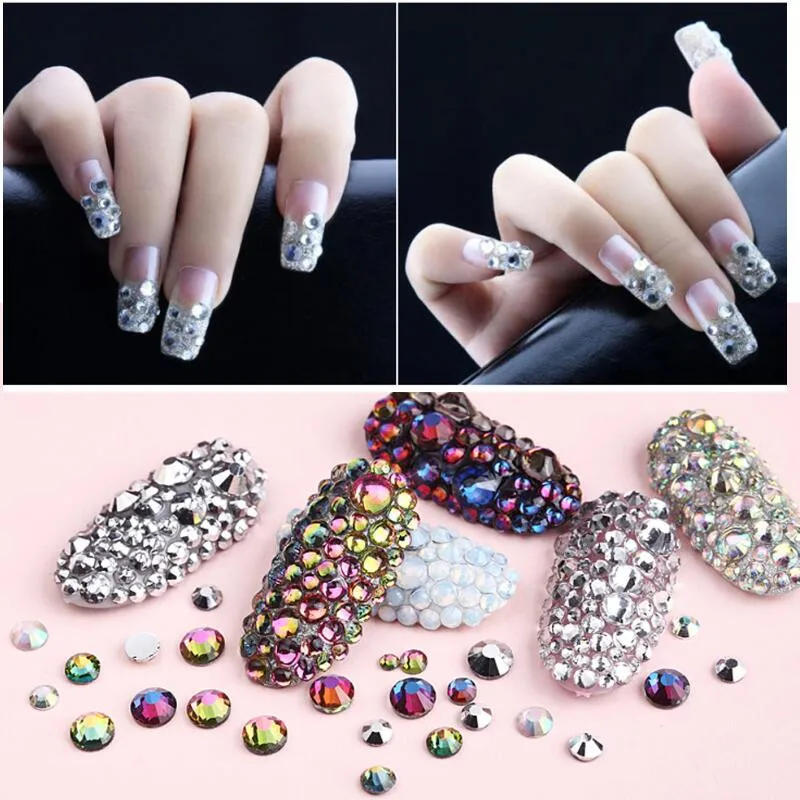 Description Picture 4 of itemTop Glitter Crystal AB SS3-SS40 Non Hot Fix FlatBack Sewing & Fabric Garment Nail Art Decorations nail art