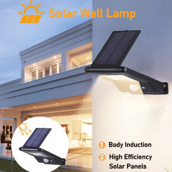 Led Outdoor Solar Light Motion Sensing Solar Roadside Wall Lamp IP55 Garden Courtyard Villa Lighting Decorative Wall Stair Fence