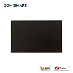 Zemismart Zigbee US No Neutral Black Interruptor 1 2 3 Gangs Wall Light Switch Smartthings Edge Control Alexa Google Home