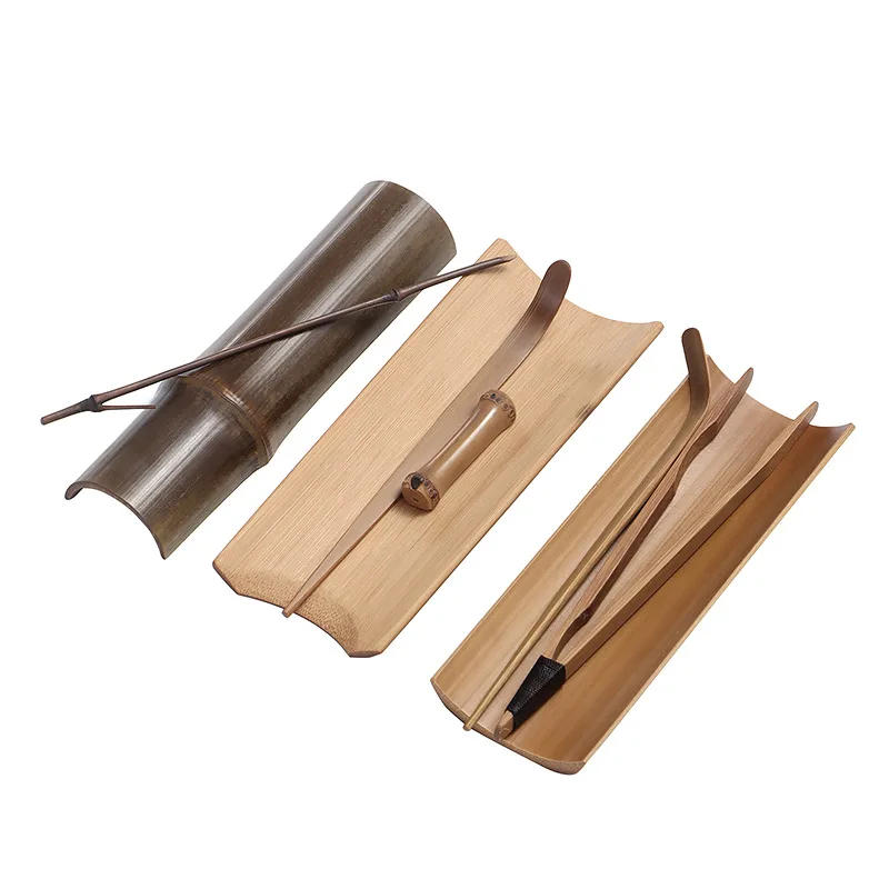 Description Picture 6 of itemNatural Bamboo Tea Scoop Handmade Coffee Tools Vintage Accessories Set Chahe Cha Ze Needle High Quality Teaware