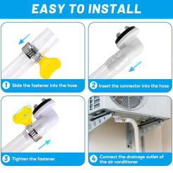 Air Conditioning Drain Pipe Kit Universal Ac Drain Hose Kit Leak Resistant Kink-free Installation for Air Conditioning Systems