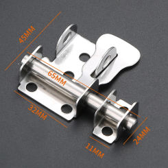 Stainless Steel Door Latch Solid Sliding Bolts Latch Hasp Home Hardware Gate Safety Toilet Door Lock