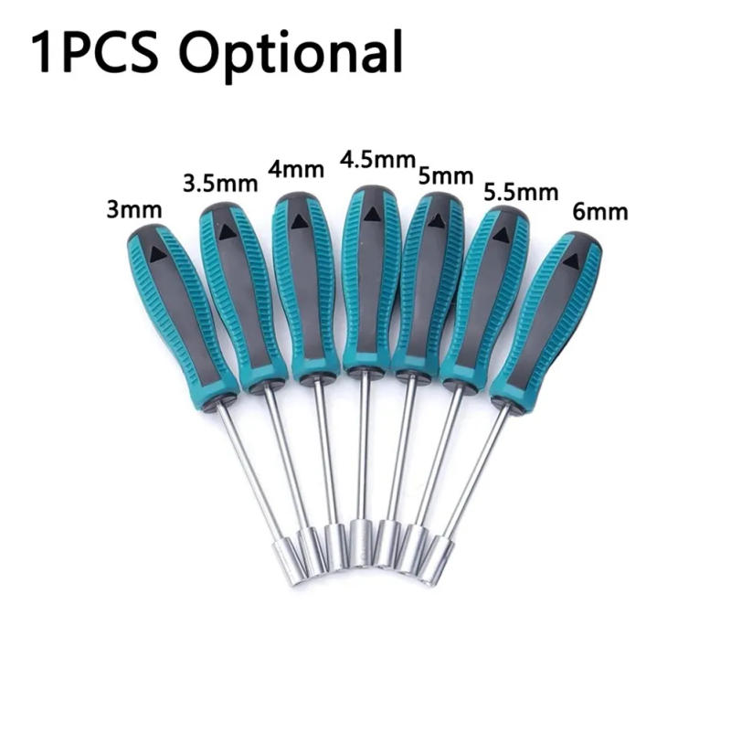 Description Picture 2 of item1pcs 3/3.5/4/4.5/ 5/5.5/6mm Metal Screwdriver Hex Key Socket Screwdriver Socket Screwdriver Nutdriver Hand Tool