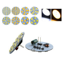 Mini G4 Back Pin Round Board LED Bulb DC 12V 24V  1W 2W 3W  Cold Warm White Lamp For Car Boat Home Spotlight Cabinet Lighting