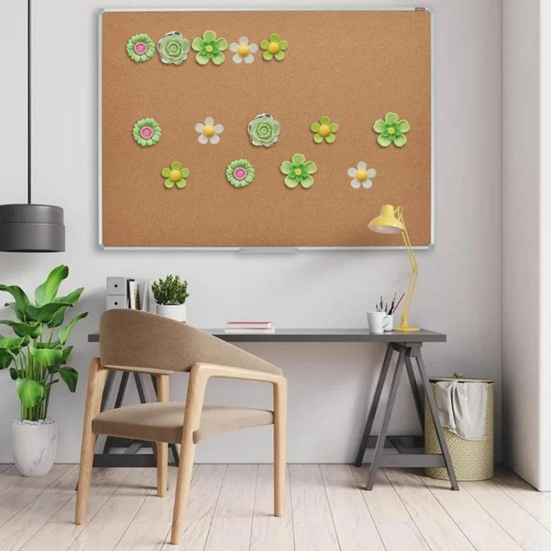 Description Picture 2 of itemAssorted Color Flower Shaped Push Pins Thumb Tacks for Photo Wall & Travel map
