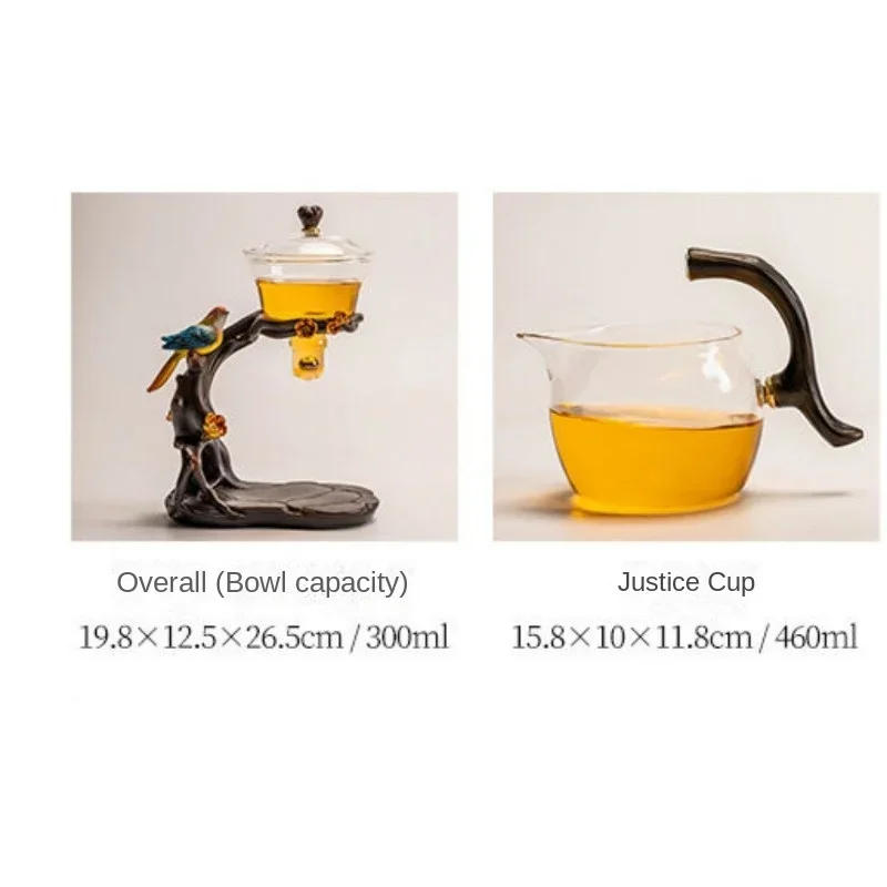 Description Picture 6 of itemGlass Automatic Tea Set  Lazy Tea Maker High End Magnetic Suction Teapot