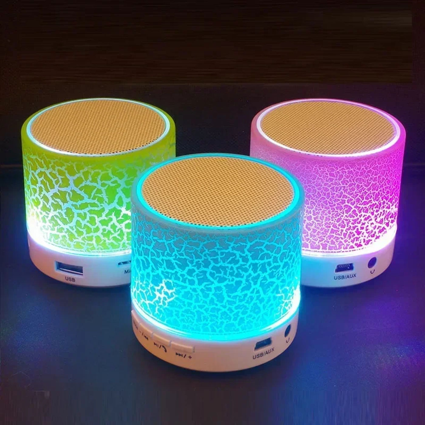 Description Picture 5 of itemBluetooth Speaker Mini Wireless Loudspeaker Crack LED TF Card USB Subwoofer Portable MP3 Sound Wireless Speaker for Smart Phone