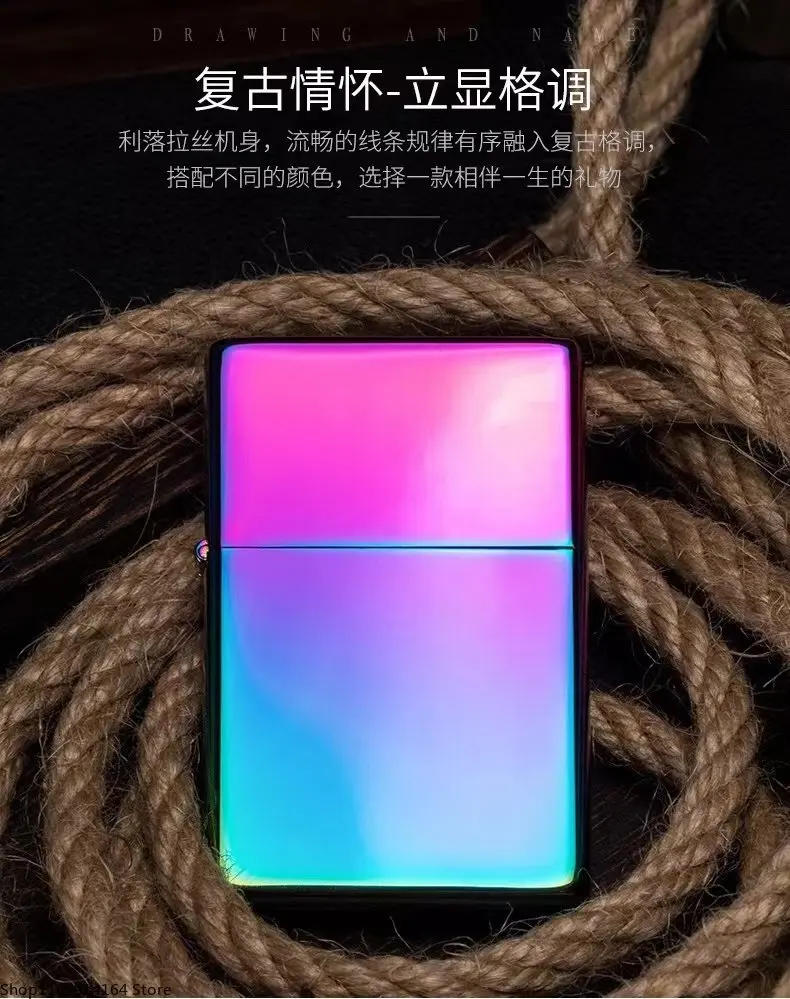 Description Picture 5 of itemZorro Original Kerosene Lighter Retro Creative Shell Windproof Brass Cigarette Gasoline Lighter Smoking Accessories