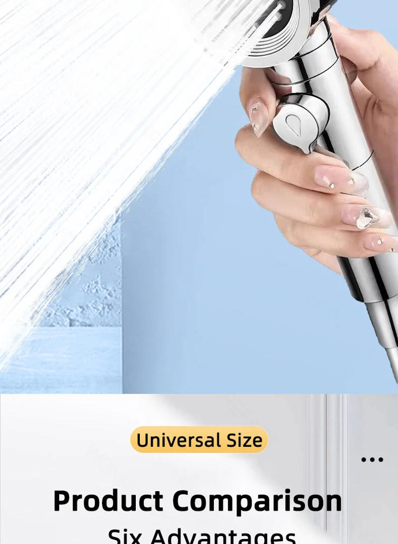 Description Picture 3 of itemHigh Pressure Shower Head Handheld Shower Head Bathroom Pressurized Shower Head Filter Element Filters Water Quality Accessories