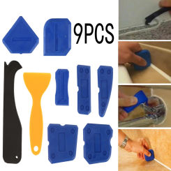 9pcs Caulking Tool Kit Silicone Joint Sealant Spreader Spatula Scraper Edge Repair Tools Floor Tile Edges Cleaner