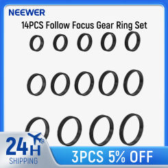 NEEWER 14PCS Seamless Follow Focus Gear Ring Set 0.8 MOD for ø46.5-90mm Follow Focus for Canon Sony Nikon Fujifilm Lens