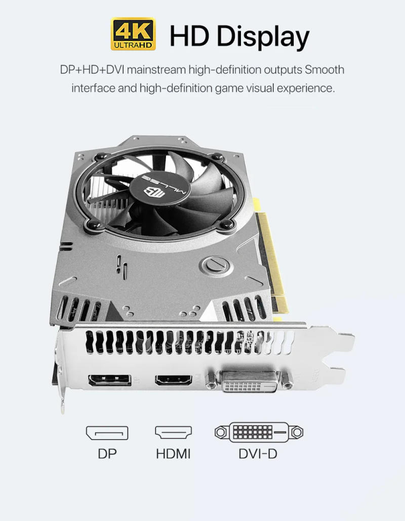 Description Picture 6 of itemMLLSE AMD RX 550 4GB Graphics Card GDDR5 128Bit DVI HDMI DP PCI-E 3.0 Radeon GPU Rx 550 Gaming Video Card Placa De Video