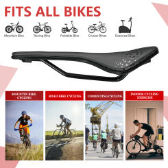 Bicycle Saddle Hollow Breathable Design Thickened Saddle Comfortable Bicycle Universal Saddle