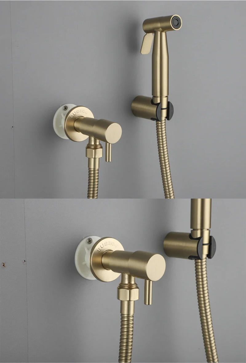 Description Picture 4 of itemHandheld Bidet Sprayer Set Stainless Steel Toilet Faucet Bathroom Shower Head Hygienic Shower Self Cleaning