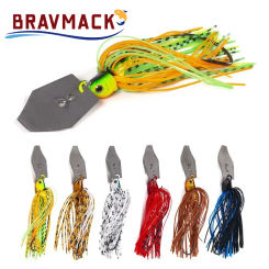 1pcs Fishing Lures 100mm 11g Blade Metal Bait With Rubber Skirt Artificial Bait Jigging Lure Spinner Spoon Fishing Bait