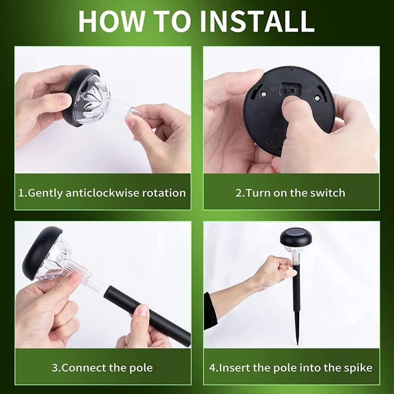 Description Picture 5 of itemNew Solar Landscape Light LED Atmosphere Garden Light Waterproof Colorful Lawn Light Villa Garden Outdoor Ground Lamp