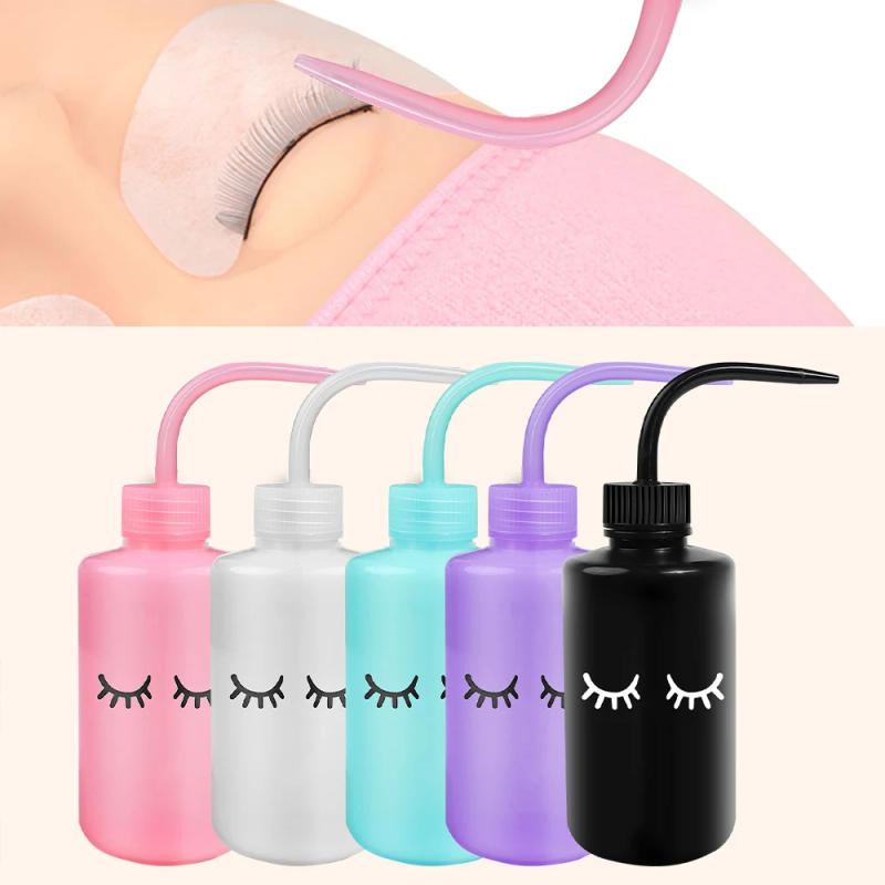 Description Picture 5 of item1PC Eyelash Cleaning Bottle Elbow Cleaning Bottle Water Squeeze Dropper Plastic Squeeze Bottles Lash Bath Bottles Primer Kettle