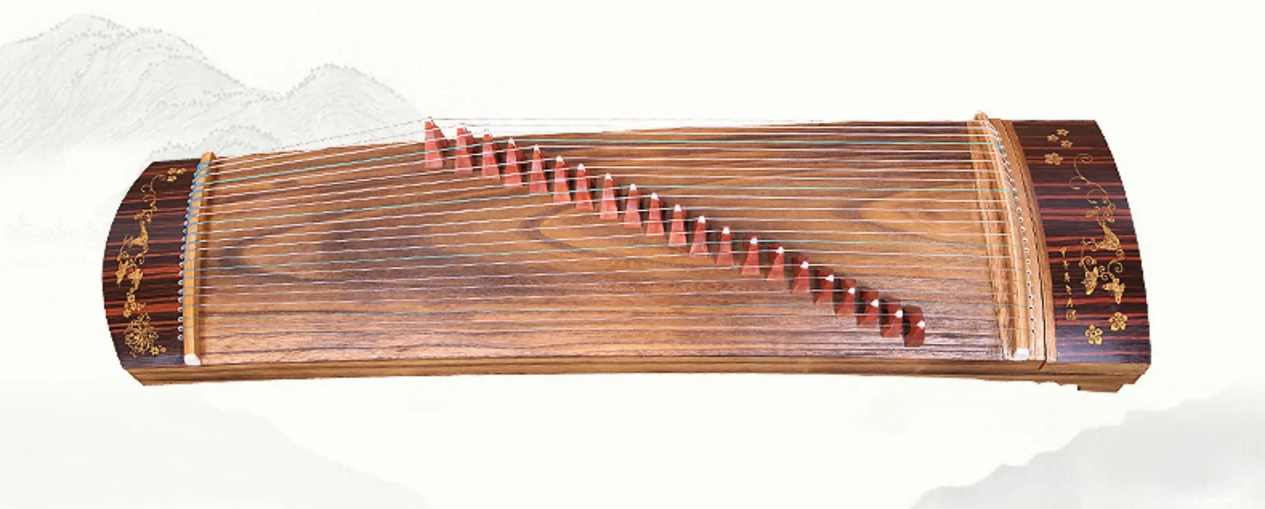 Description Picture 2 of itemWood Mini Portable Guzheng 21 Strings Chinese Zither Beginner Guqin Professional Traditional Musical Instrument with Accessories