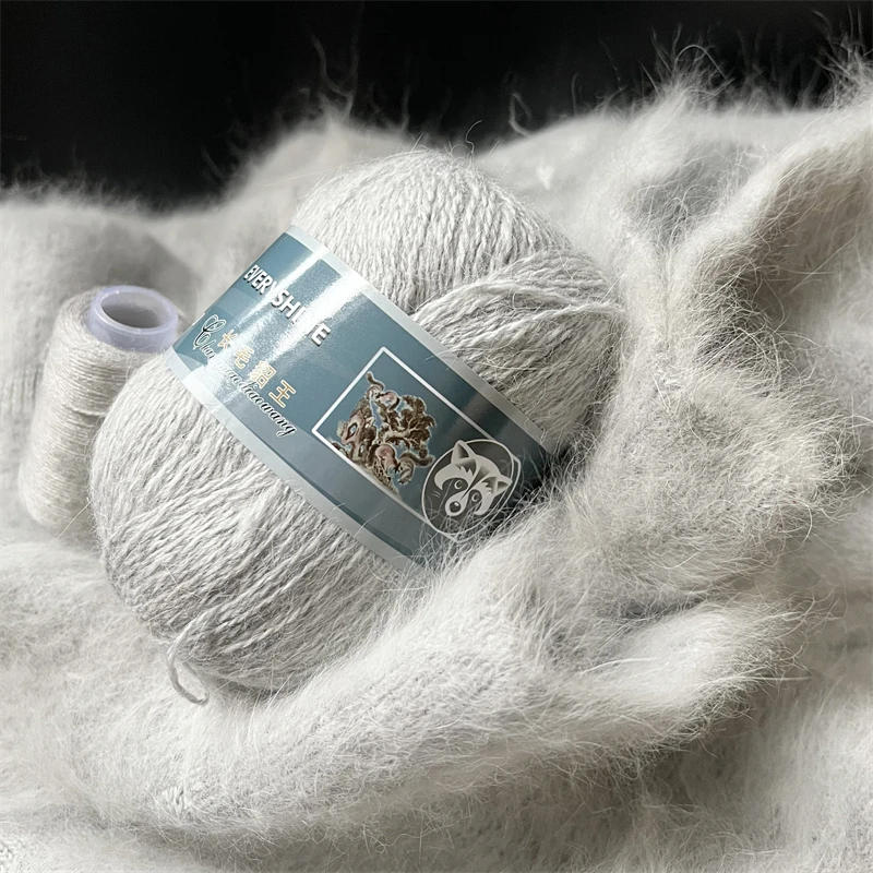 Description Picture 6 of item5 Pcs Cashmere Mink Fur Yarn for Hand Knitting  Long Plush Wool Crochet Knitting Yarn for Fall Winter Luxury Needlework Diy Knit