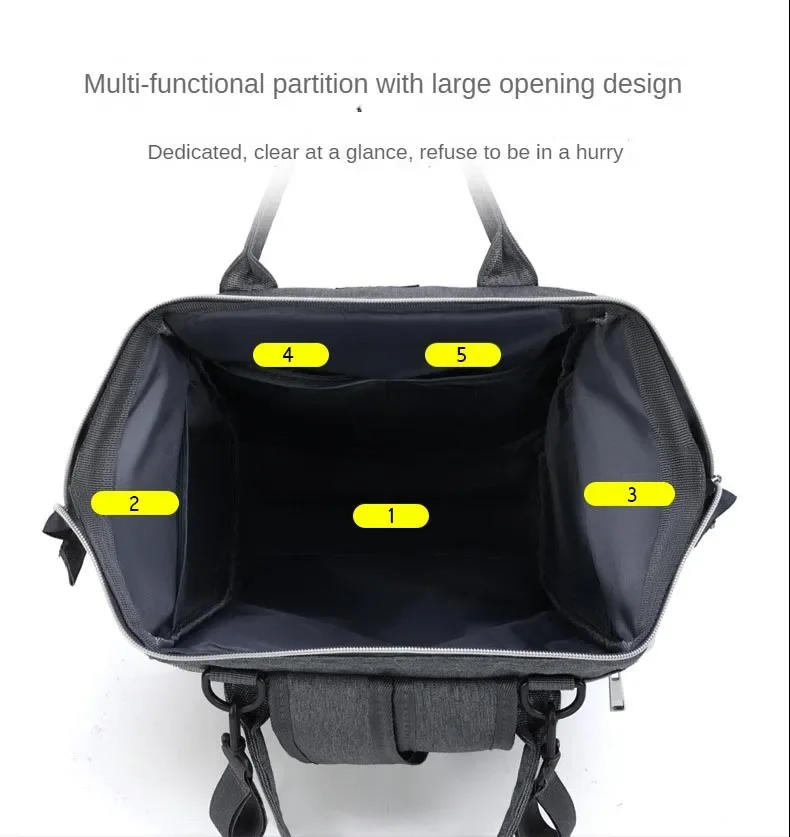 Description Picture 5 of itemMommy Bags Baby Diaper Stroller Hanging Bag Mother Large Capacity Nappy Backpacks with Changing Mat Convenient Baby Nursing Bags