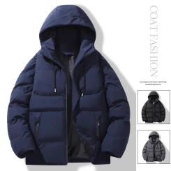Good Quality New Style Casual Winter Jacket Men Solid Hooded Parkas Male Thicker Warm Loose Winter Coats Man M-4XL