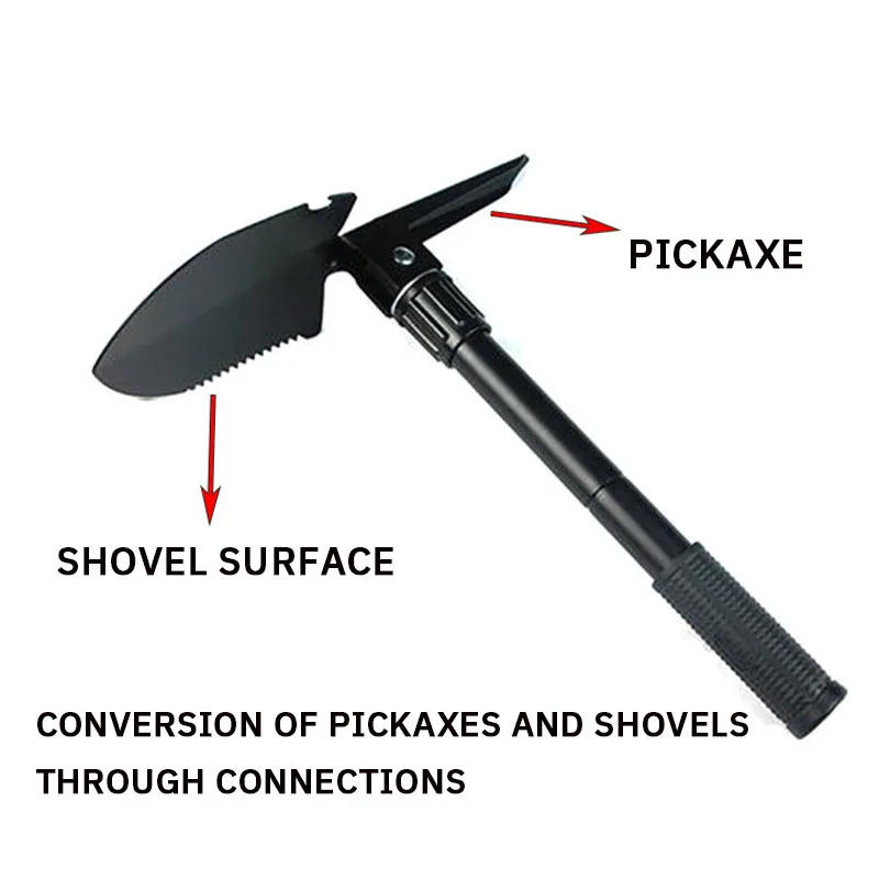 Description Picture 5 of item1PC Engineer Shovel Military Shovel Outdoor Multifunctional Folding Military Shovel Vehicle Camping Fishing Shovel Pickaxe