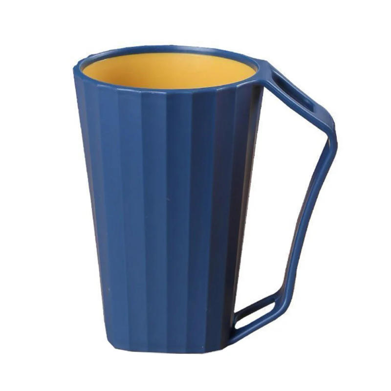 Description Picture 2 of itemPortable Mug Toothbrushing Cup With Handle Toothbrush Holder Plastic Drinking Tumblers Bathroom Set for Travel Lover Couple Kids