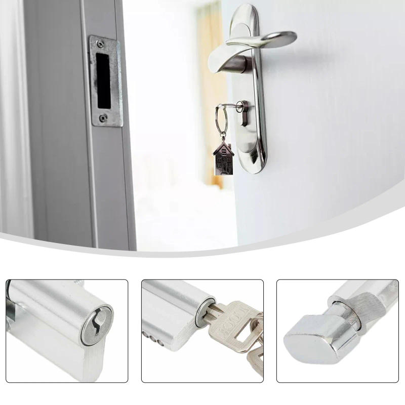 Description Picture 4 of itemHigh Quality Brand New Lock Cylinder Accessories Anti Pick Cylinder Euro Silver Thumb Turn With Screw Against Theft