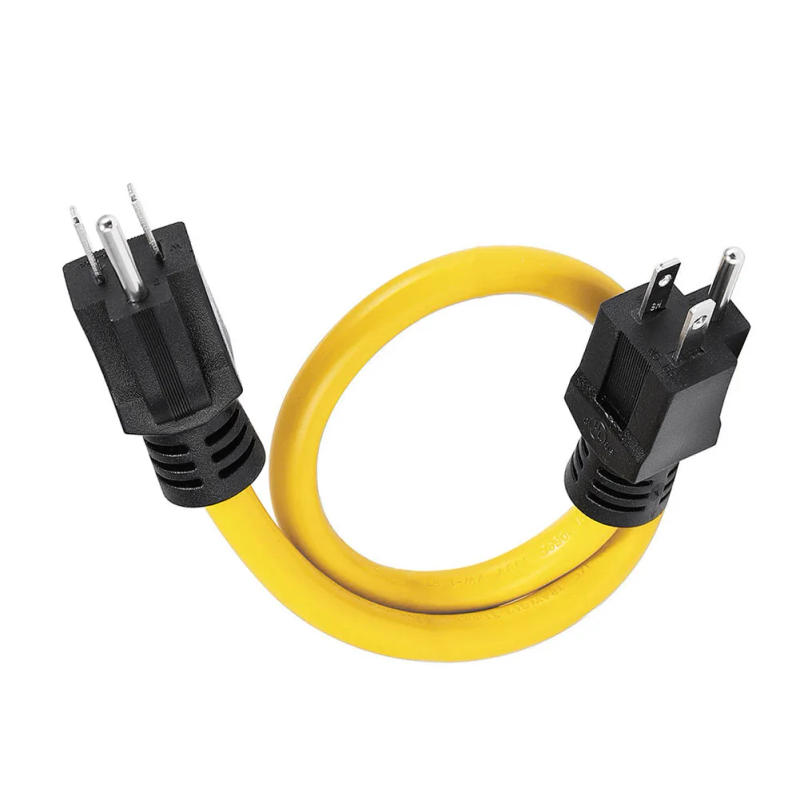 Description Picture 2 of item3Prong Plug 12AWG 125V Double Male Extension Cord Generator Adapter For Transfer For RV Boat Battery Solar Panel Portable Power