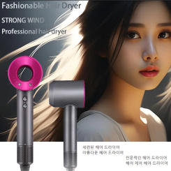 High-speed fast drying hair dryer negative ion leafless hair dryer professional home travel curler wind nozzle style accessories