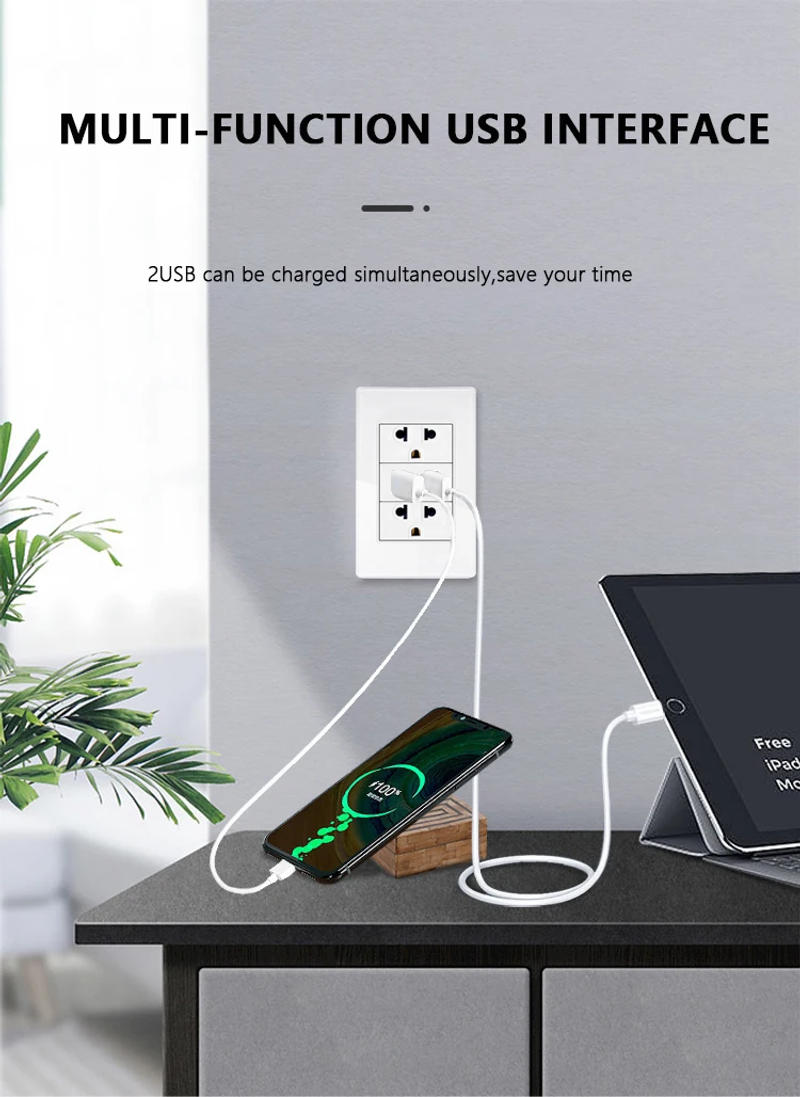 Description Picture 5 of itemAmerican USB Smart Type-c 20W Quick Charge Wall Power Outlet,Home Light Electrical Switch Panel,Mexico Thai Dual usb Socket Plug