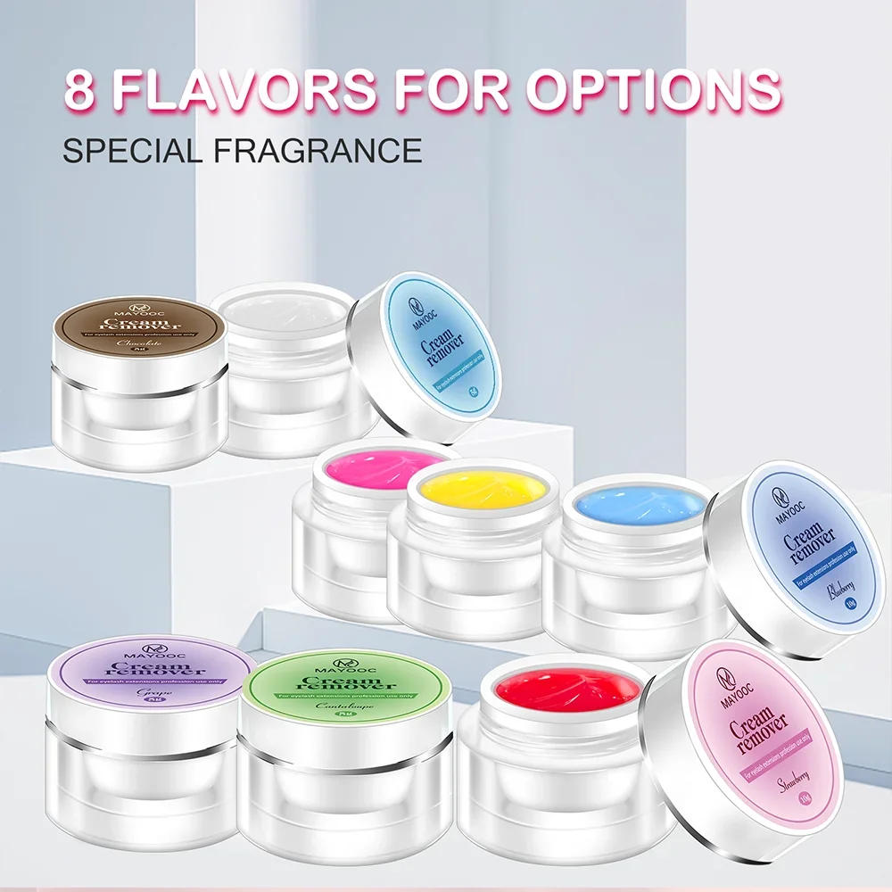 Description Picture 3 of itemMAYOOC 5/15g Eyelash Glue Remover Quick Dry Adhesive Transparent Professional Cream Remover For Eyelash Extension Custom Logo