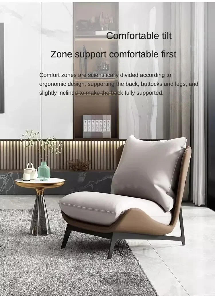Description Picture 4 of itemChaise Nordique Gold Living Room Chairs Design  Armchairs Gamer Lazy Interior Relaxing Backrest Single Sofa Furniture Mesas