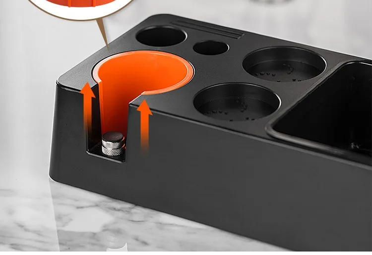 Description Picture 4 of item51/53/58mm Coffee Tamper Station Coffee Portafilter Rack Distributor Holder Coffee Ground Knock Box Espresso Tamper Storage Base