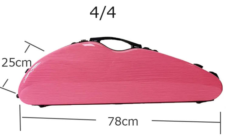 Description Picture 5 of itemMulticolor Unique Design 4/4 3/4 Violin Case Carbon fiber Triangle Violin Box Violin Accessary With hygrometer