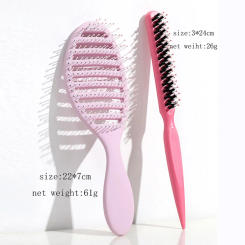 Cross-border Hot Bristle Hair Tip Tail Comb Ribs Comb Two-piece Plastic Comb Convenient Three-row Hair Comb Hair Comb