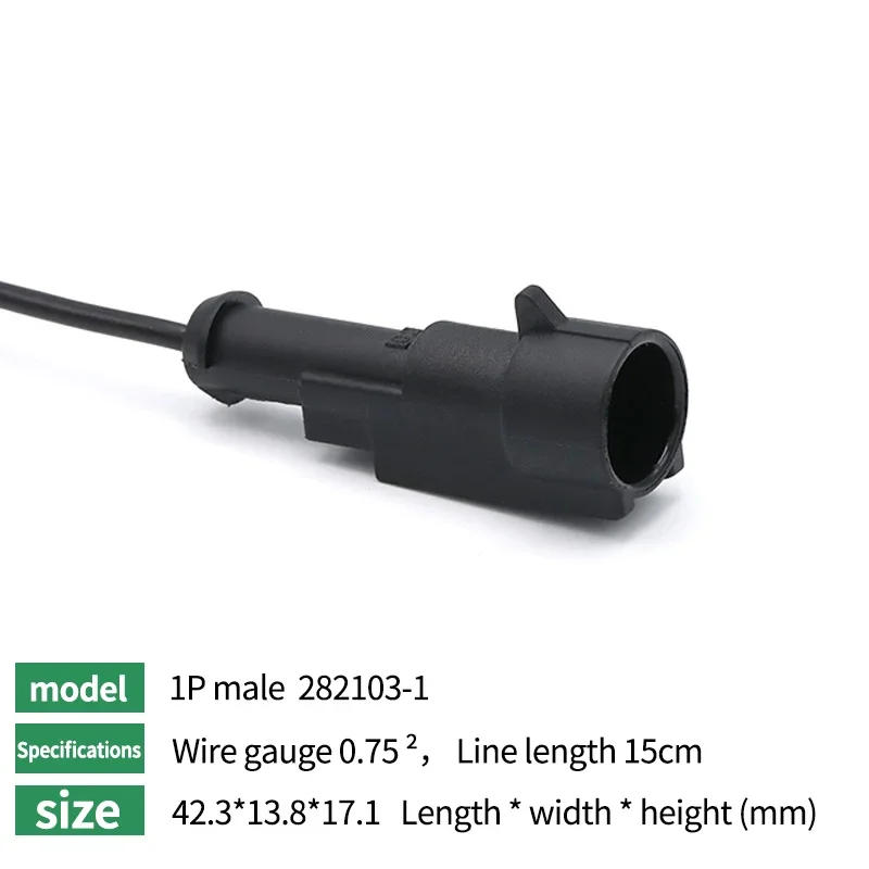 Description Picture 3 of item5/20/100 sets AMP 1P 2P 3P 4P 5P 6P Waterproof Auto Connector Male Female Plug with 15CM 18AWG Wire Cable HID harness for Car