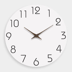 Casual Modern White Pattern Wooden Wall Clock Living Room Bedroom Kitchen Home Decoration Wall Clock Silent Quartz Clock Holiday Gift 11.2inch Inches 15.6inch Inches (Without Batteries)