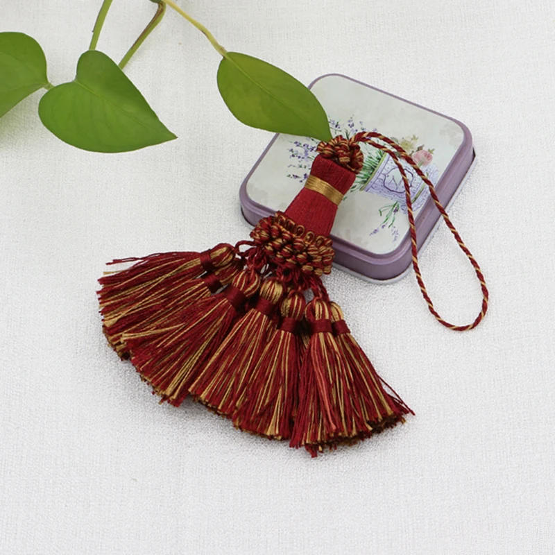 Description Picture 4 of item2Pcs Tassels For Keychains Small Tassel Fringe Trim  Decoration Hanging Pendant DIY Room Accessories Jewelry Accessories