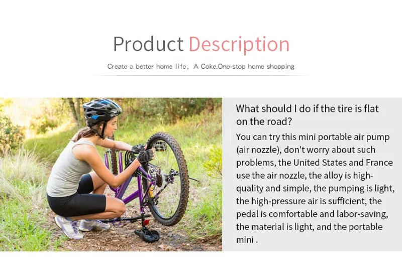 Description Picture 3 of item1Pcs Bicycle Pump Inflator Cycling Hand Mini High Pressure Bicycle Pumps Air Ball Pump For Football Basketball Bike Accessories