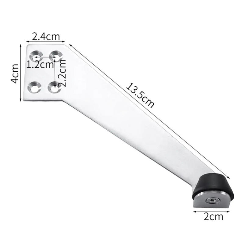 Description Picture 2 of itemBlack/Silver Door Buffer Stainless steel Water-proof Open Limiter Furniture Hinge Door Resistance Door Stopper Durable Hardware