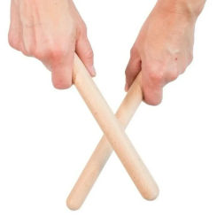 2023new Drum Sticks 20cm Hard Wood Percussion Drumsticks Rhythm Percussion Learning Education Toddler Music Instrument Part