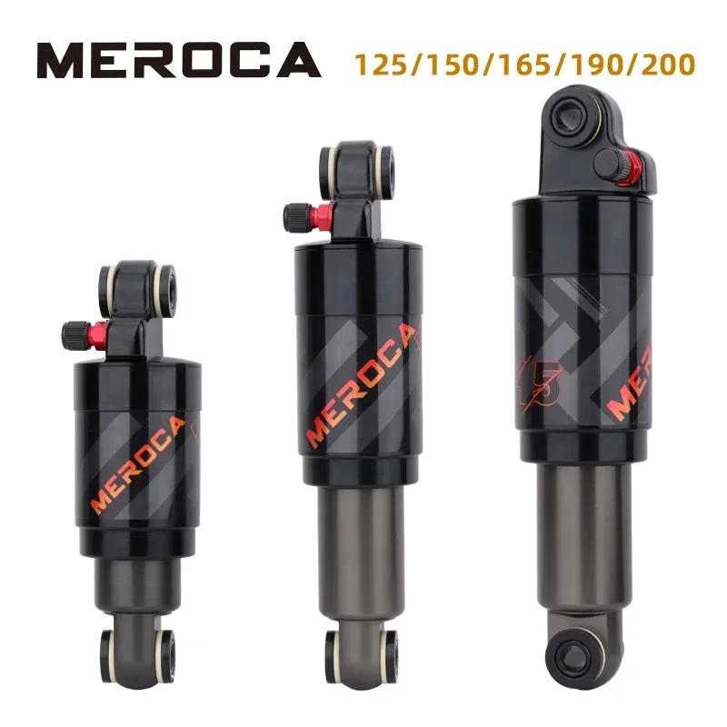 Description Picture 2 of itemMEROCA Bicycle Air Rear Shock 125mm/150mm/165mm/190mm/200mm Alloy MTB Scooter Folding Bike Shock Absorber Cycling Accessories