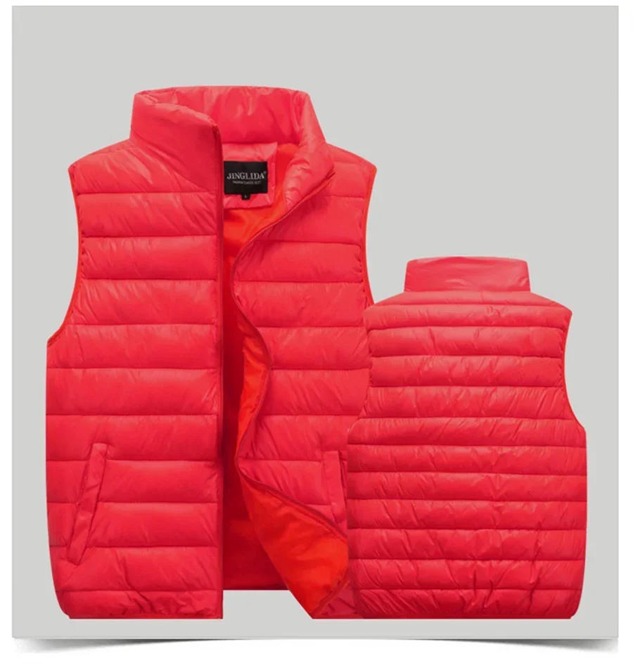 Description Picture 6 of itemMen's Sleeveless Jacket Casual Autumn Winter Vest Lightweight Warm Thicken Padded Coat Outdoor Waistcoat Work Wear Male Clothes